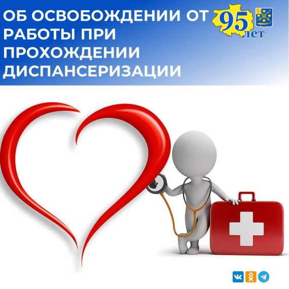 Освобождение от работы при диспансеризации. Освобождение от работы при диспансеризации.
